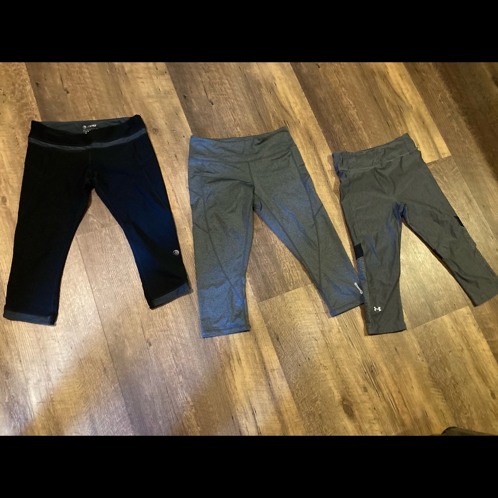 3 pair of athletic capri